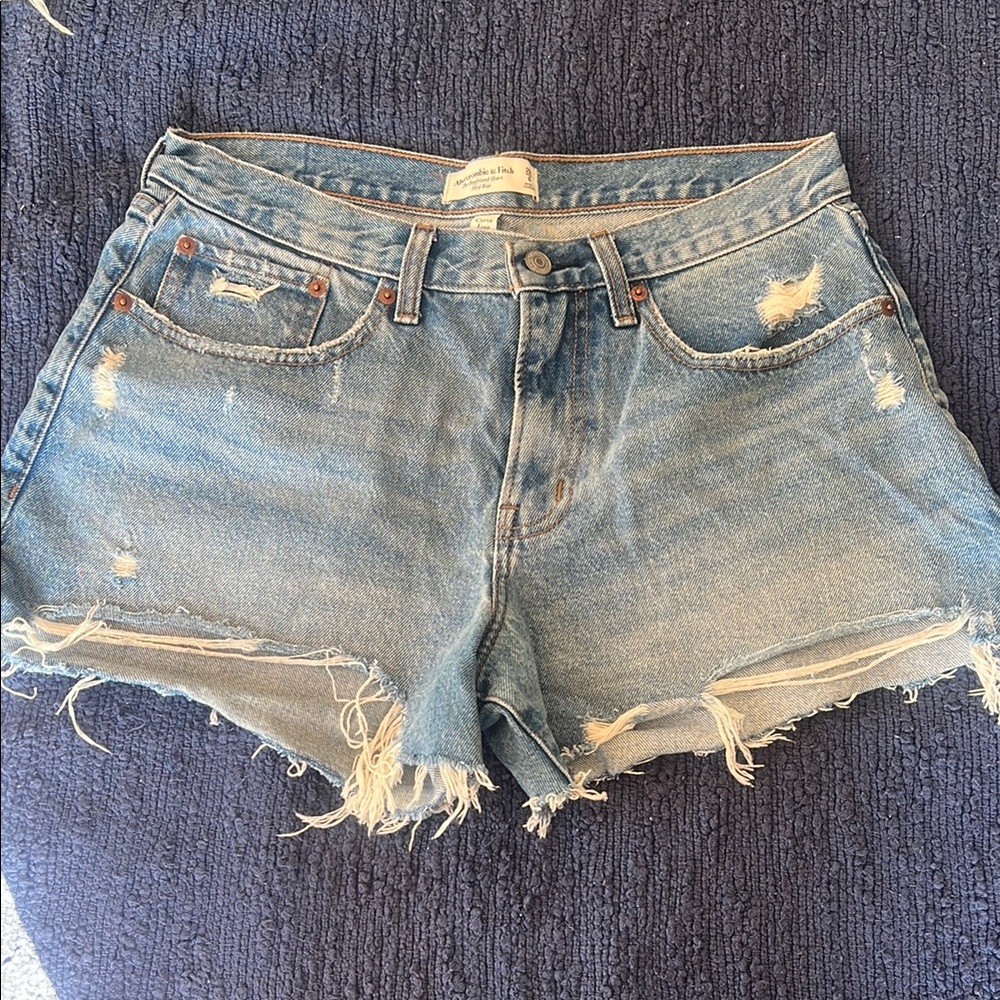 Abercrombie Jean Distressed Shorts